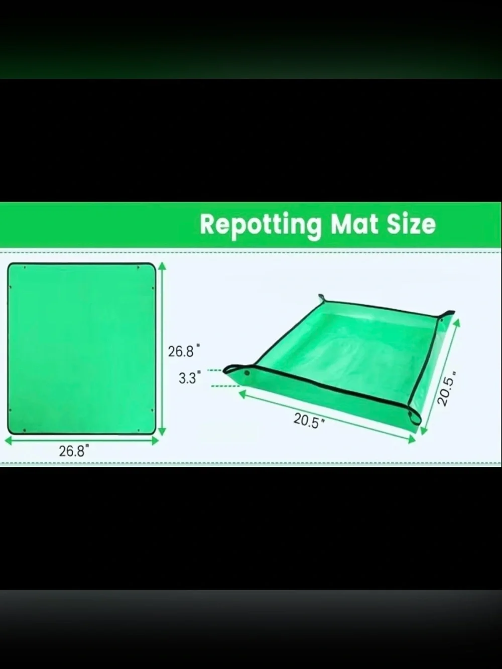 NWT Green Gardening Work / Repotting Mat - Portable Planting Mat